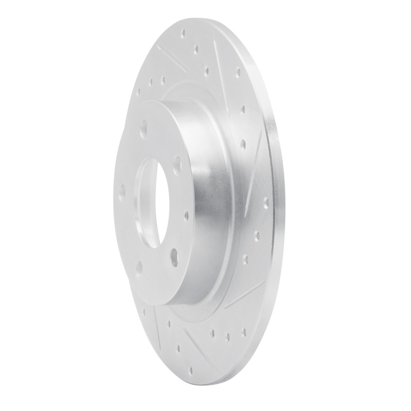 Mazda 6 Brake Rotor (1) - Rear Right - R1 Concepts - Drilled & Slotted - Silver - `14-`21